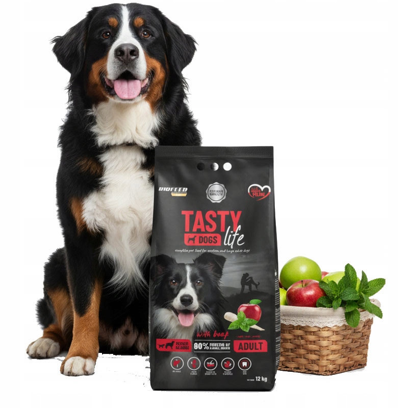 Levně Biofeed Adult M&L S Hovězím 12 kg Tasty Dogs Life Hovězí