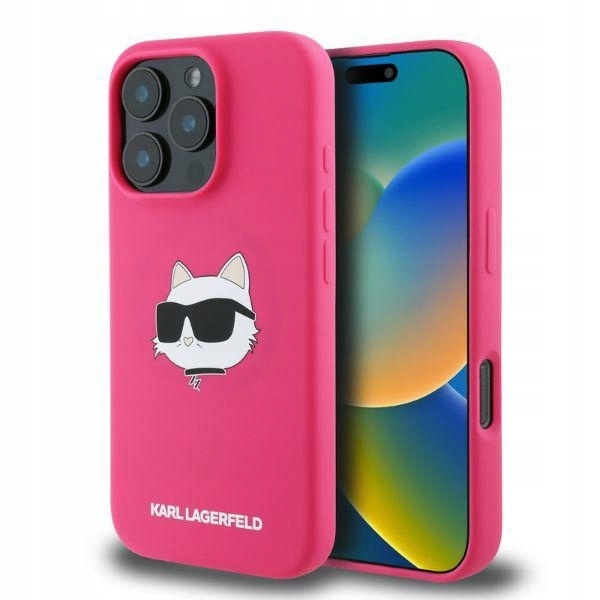 Pouzdro pro iPhone 16 Pro Max – Karl Lagerfeld fuchsiová barva