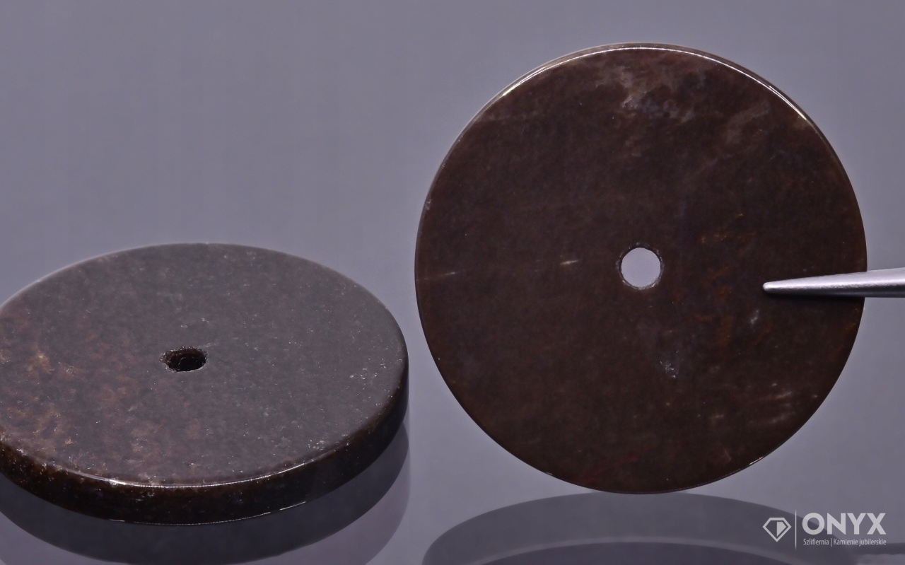 Dřevo zkamenělé dlaždice vrtané kulaté fi 25 mm