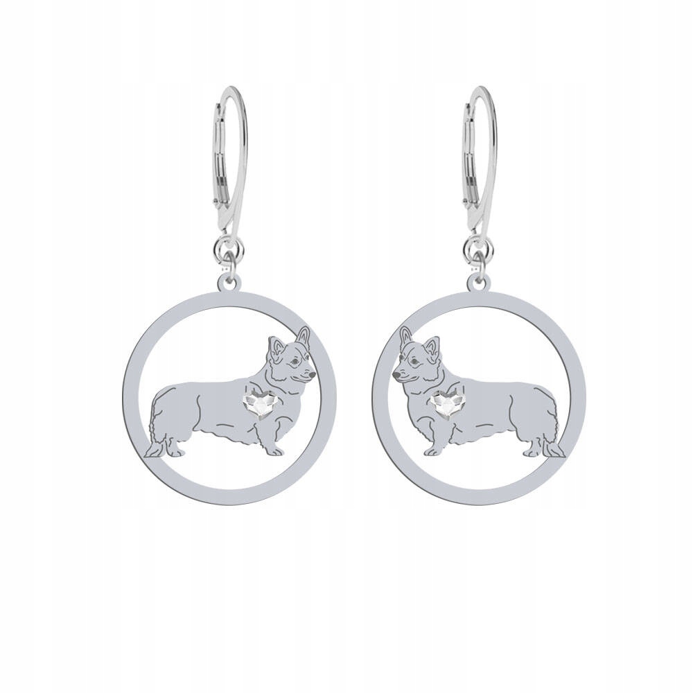 Stříbrné Náušnice z Welsh Corgi Pembroke Stříbro 925 Dárek Gravírování Bonus