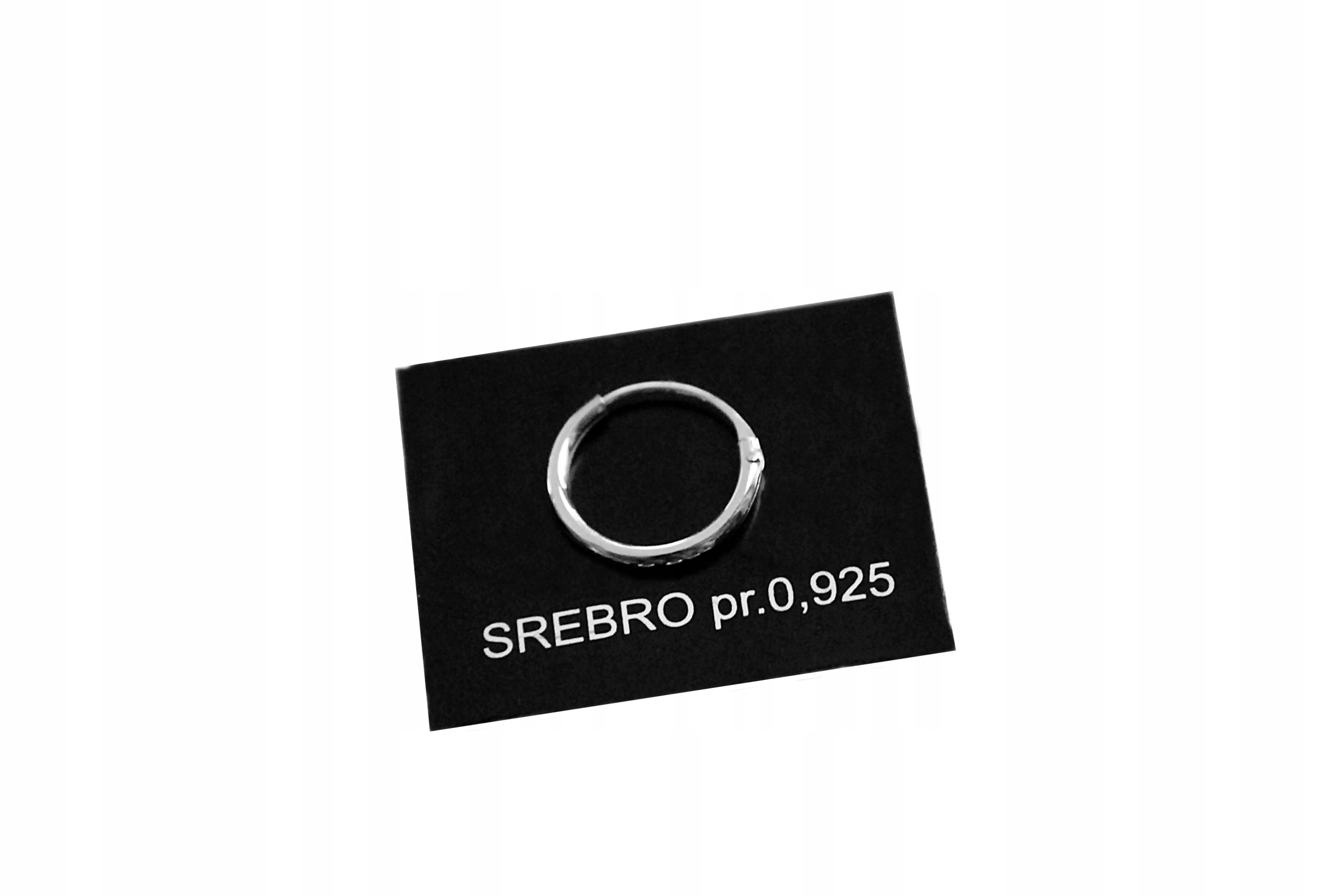 

925 Srebro Kolczyk Małe Kółko Kółeczko Ring 1,2cm