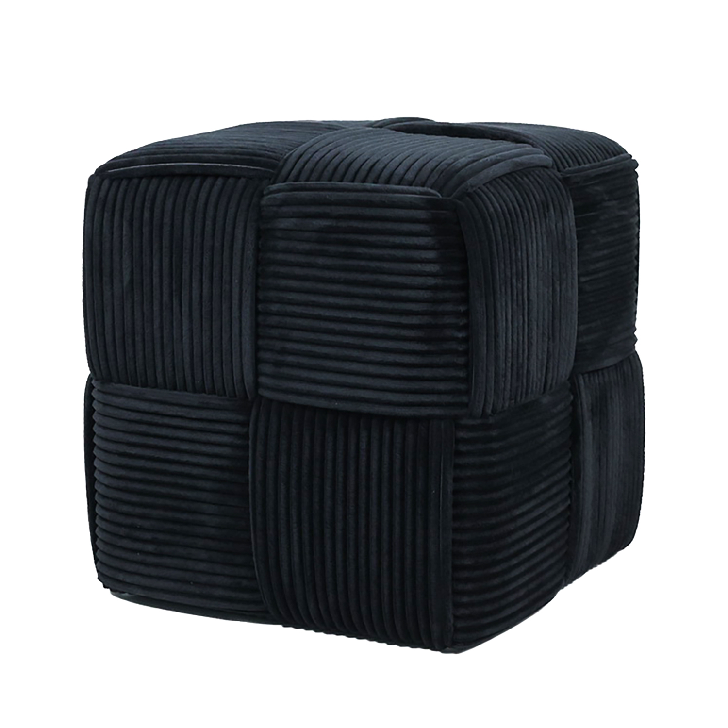 Puf Wiki 42,5x42,5x43 cm černý, minimalistický