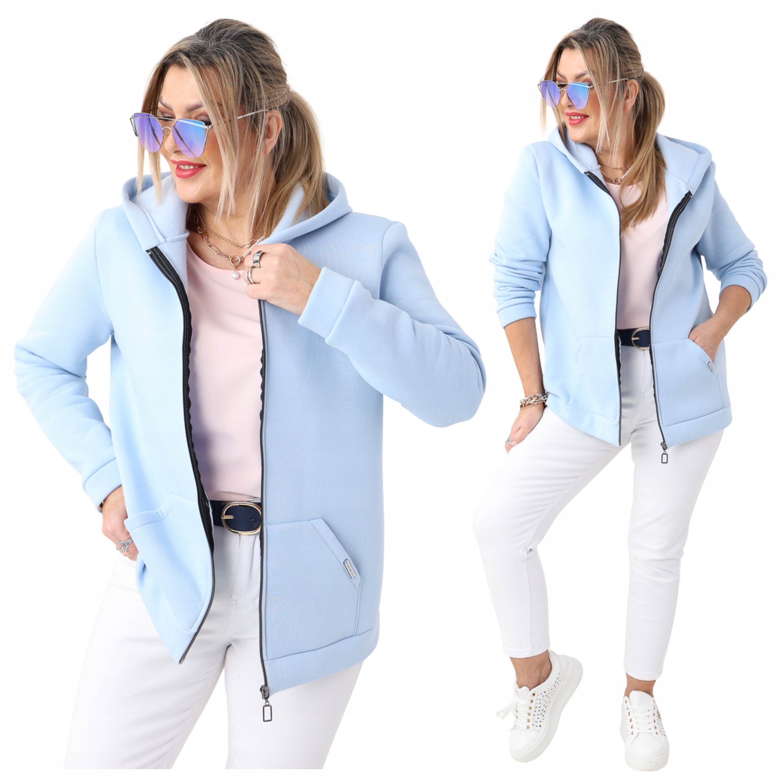 Bluza bawełniana damska oversize ocieplana Polski Producent duże rozmiary