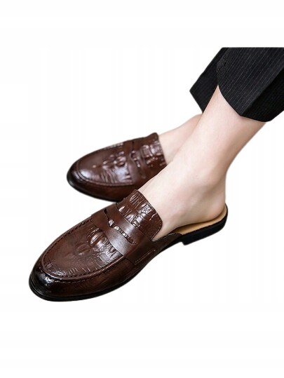 Shein Hnědé Nazouváky Pro Každodenní Nošení, Velikost 44 Lýtek