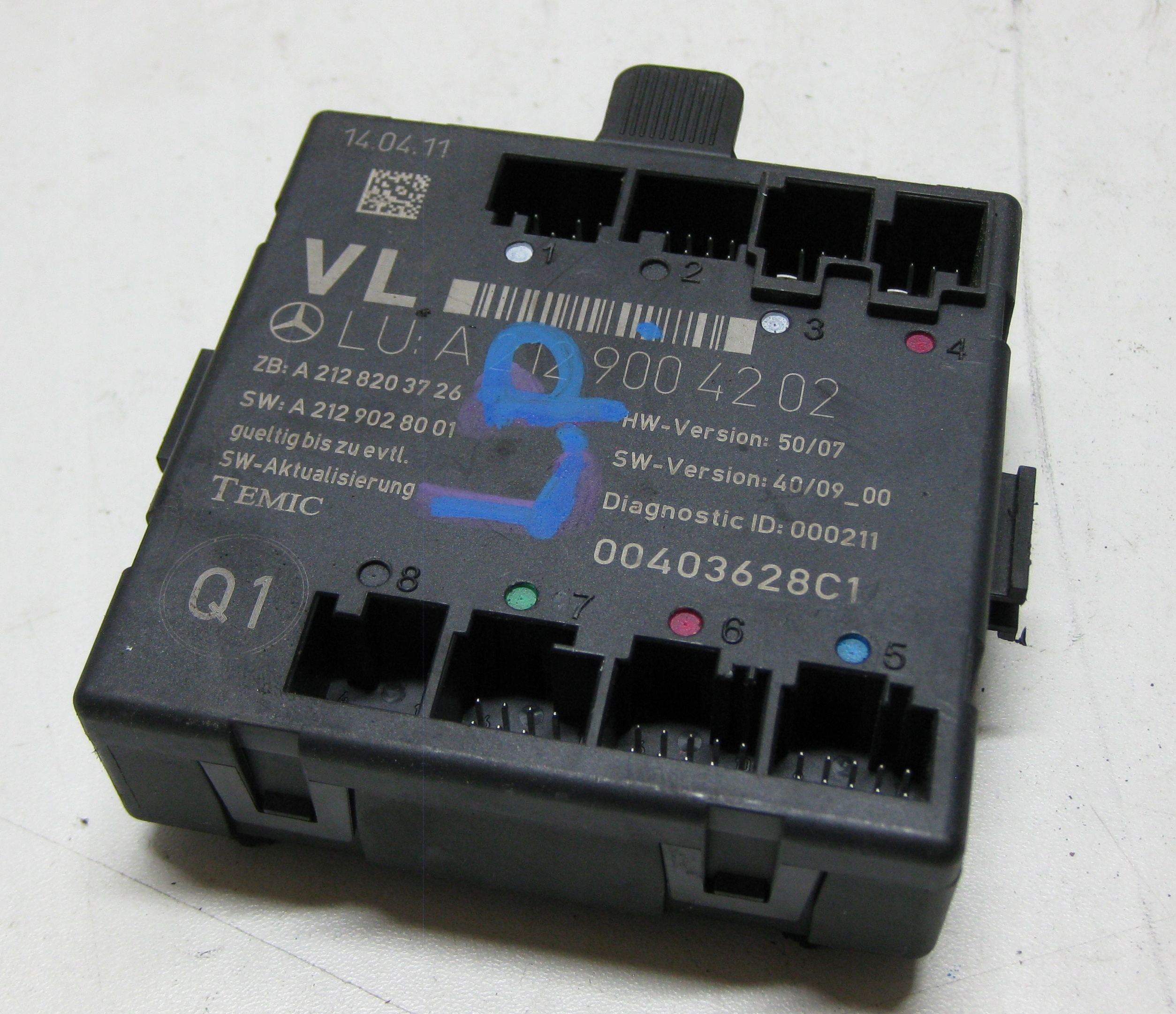 MERCEDES W212 E KLASA 11R module control unit door left front A2129004202