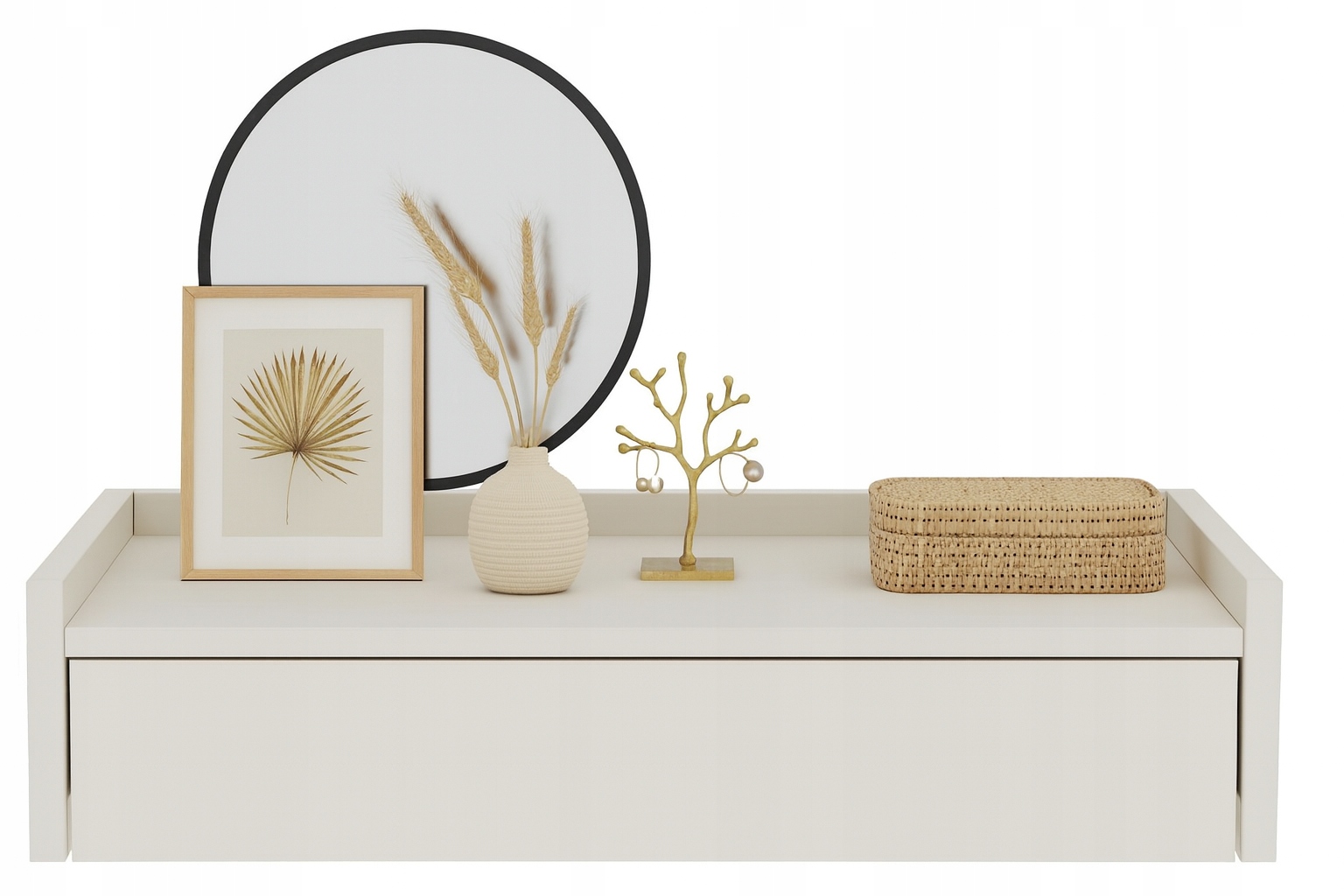 Toaletka závesná konzola Nuvia 75 kašmír závesná zásuvka