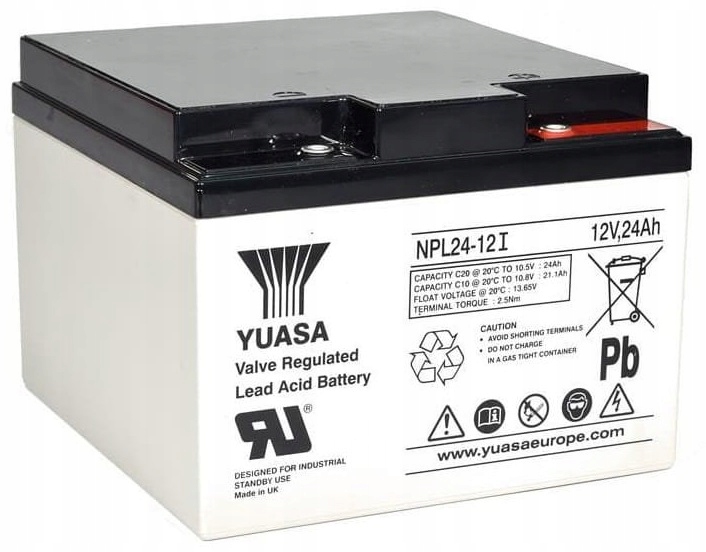 Akumulator Bateria Agm Yuasa NPL24-12I 12V 24AH Do Zasilacz Buforowy Ups It