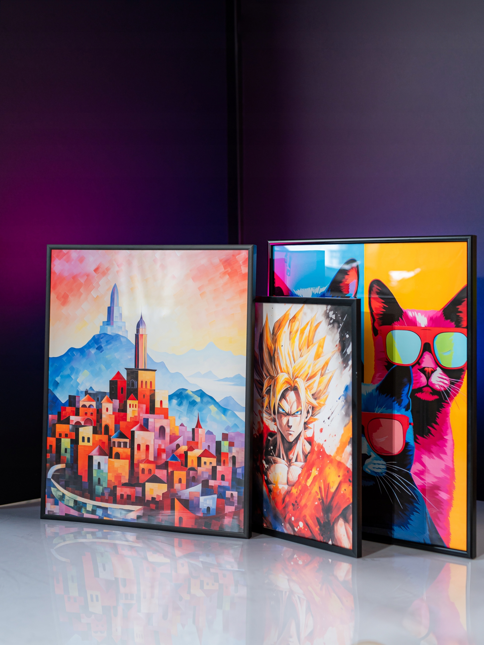 Plakat na Ścianę Obraz Kobieta Żywe Kolory Sztuka 30x40cm Premium ElliveX Format papieru A3