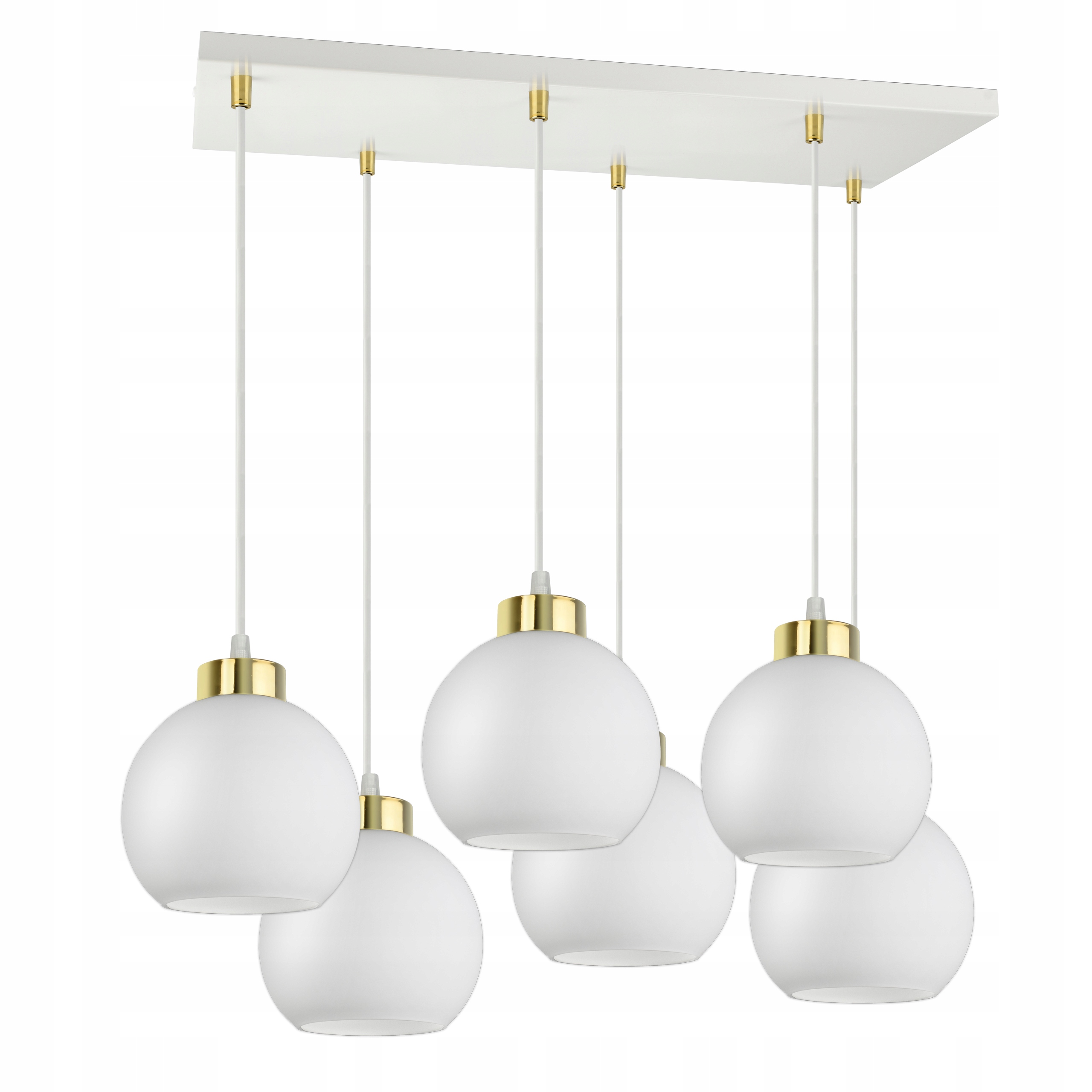 Veľká stropná lampa Luster Biela Sklenené gule White Glass AZ6 Led E27