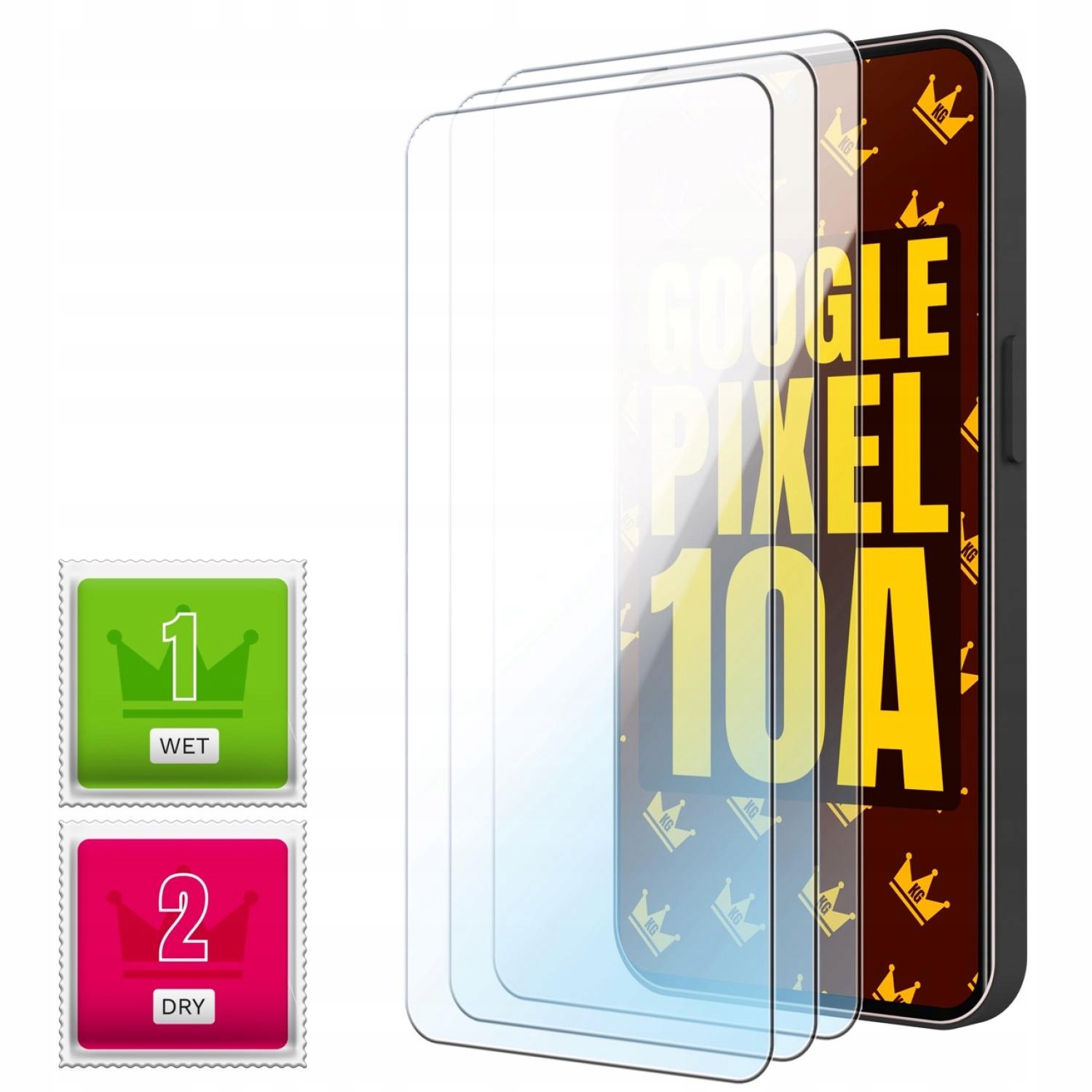 3-PAK Szkło Hartowane Do Google Pixel 10a (Płaskie, 9H, Szybka, Ochronne)