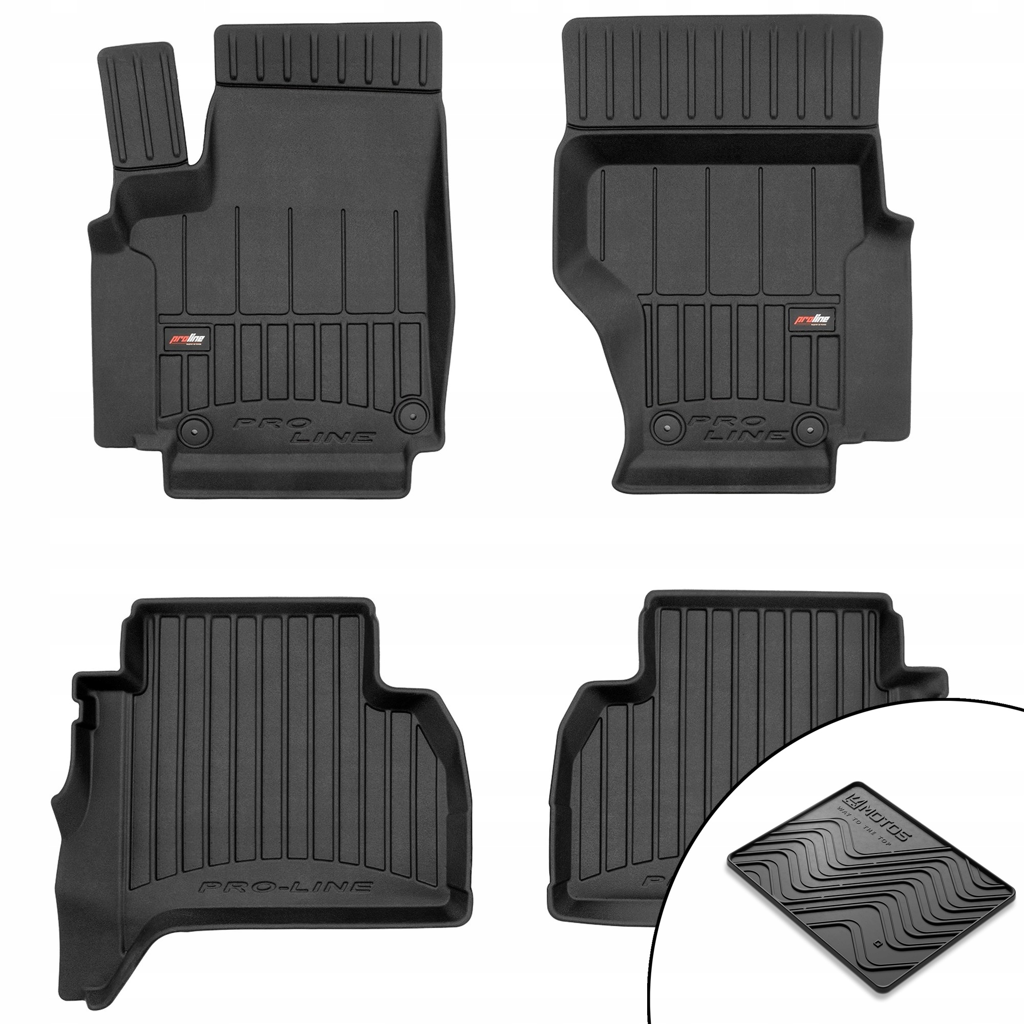Gumové 3D koberce Volkswagen Amarok I 2009-2021 rohož bonus