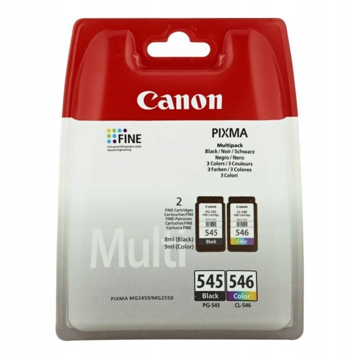 Canon Sada Inkoustů PG-545 Black CL-546 Color 2X180STR. Pro Tiskárnu Inkjet