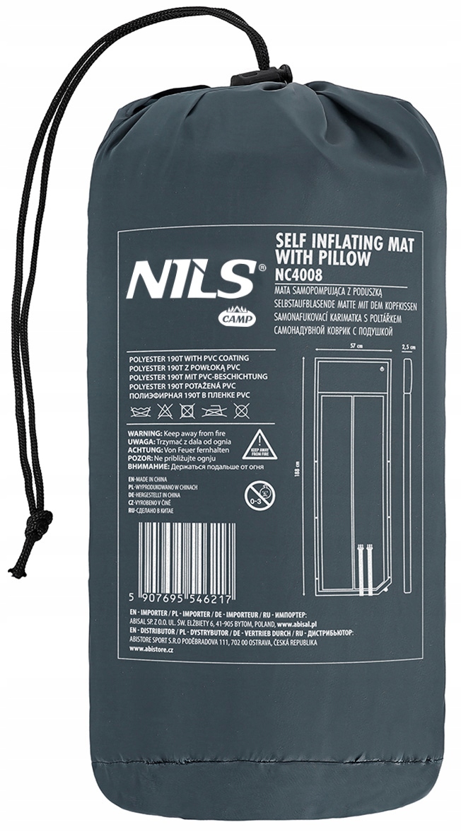 MATA Samopompująca TURYSTYCZNA Campingowa KARIMATA Materac z Poduszką Model NC4008