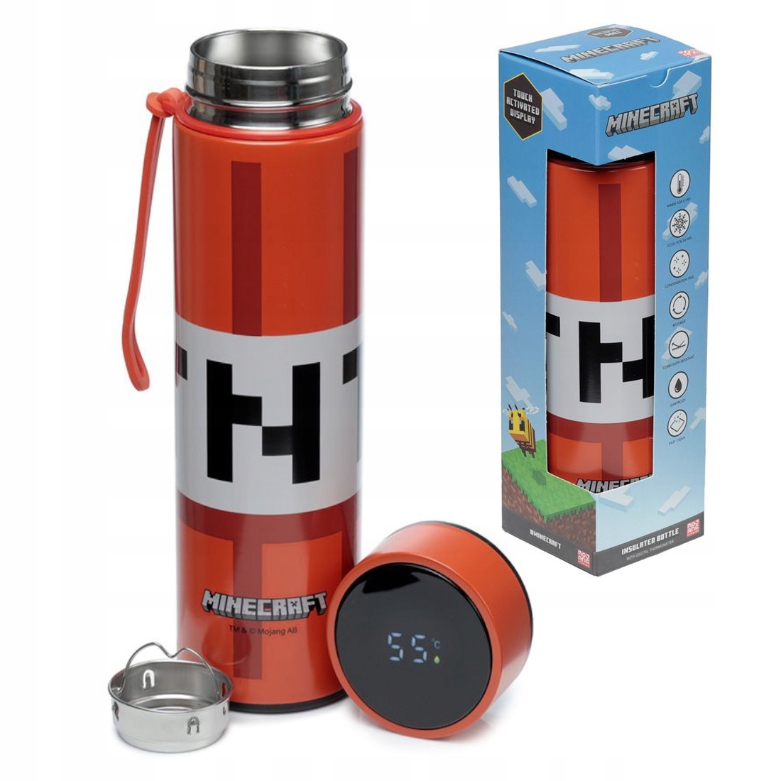 

Minecraft termos bidon 450ml wyświetlacz temp.