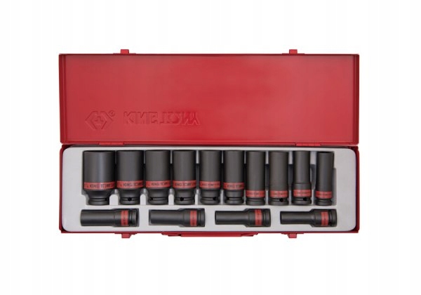 ZESTAW NASADEK UDAROWYCH CALOWYCH 1/2" 14cz. DŁUGIE 6-kąt.