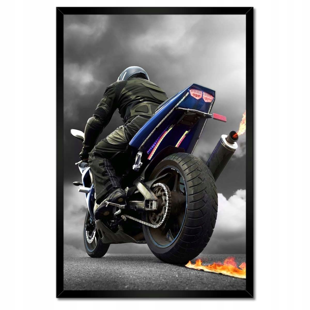 Plakáty v rámu 40x60 Modrý závodník Motor