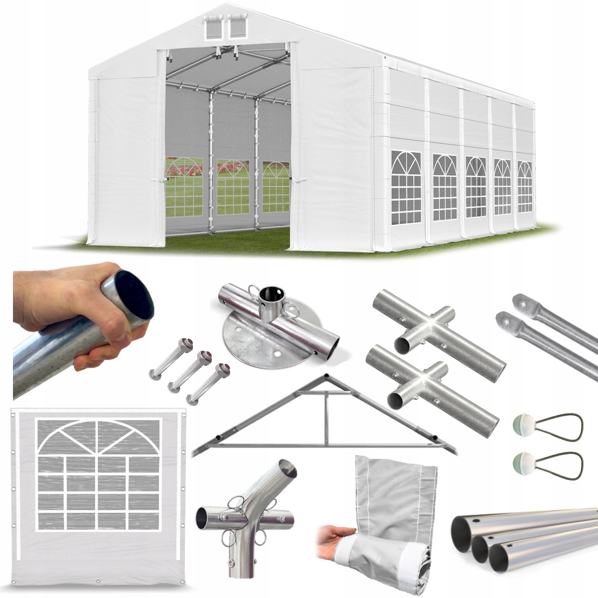 Namiot Handlowy 6x10m [4m] Ogrodowy Das 560 W Różne