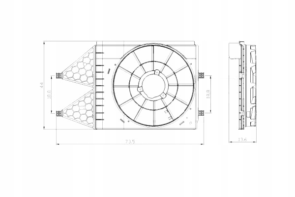 TYC OBUDOWA WENTYLATORA CHŁODNICY SEAT IBIZA IV IBIZA IV SC IBIZA IV Producent części TYC
