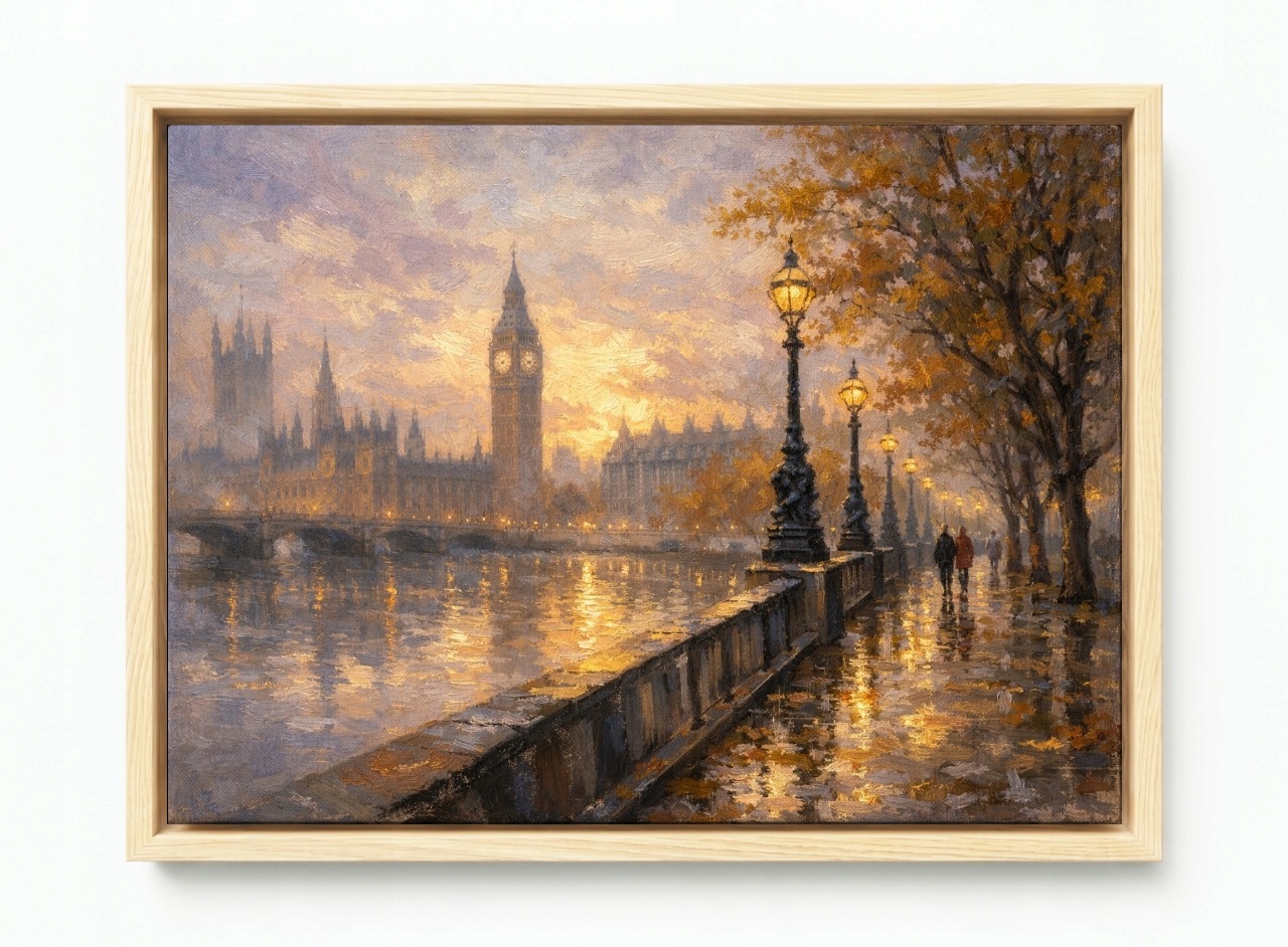 Obraz Rám American Box Anglie Londýn Westminster Tamiza Big Ben 120x80