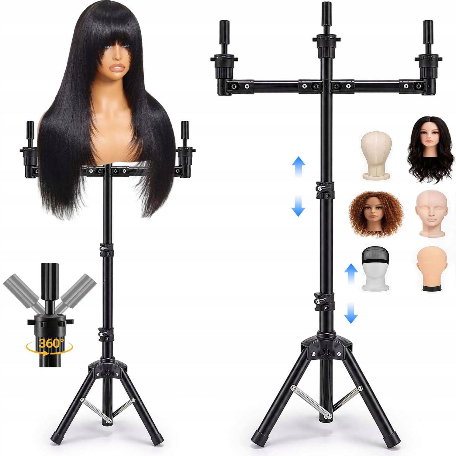 Stojan Tripod Držák Na Hlavu Kadeřnického Tréninku 108 cm