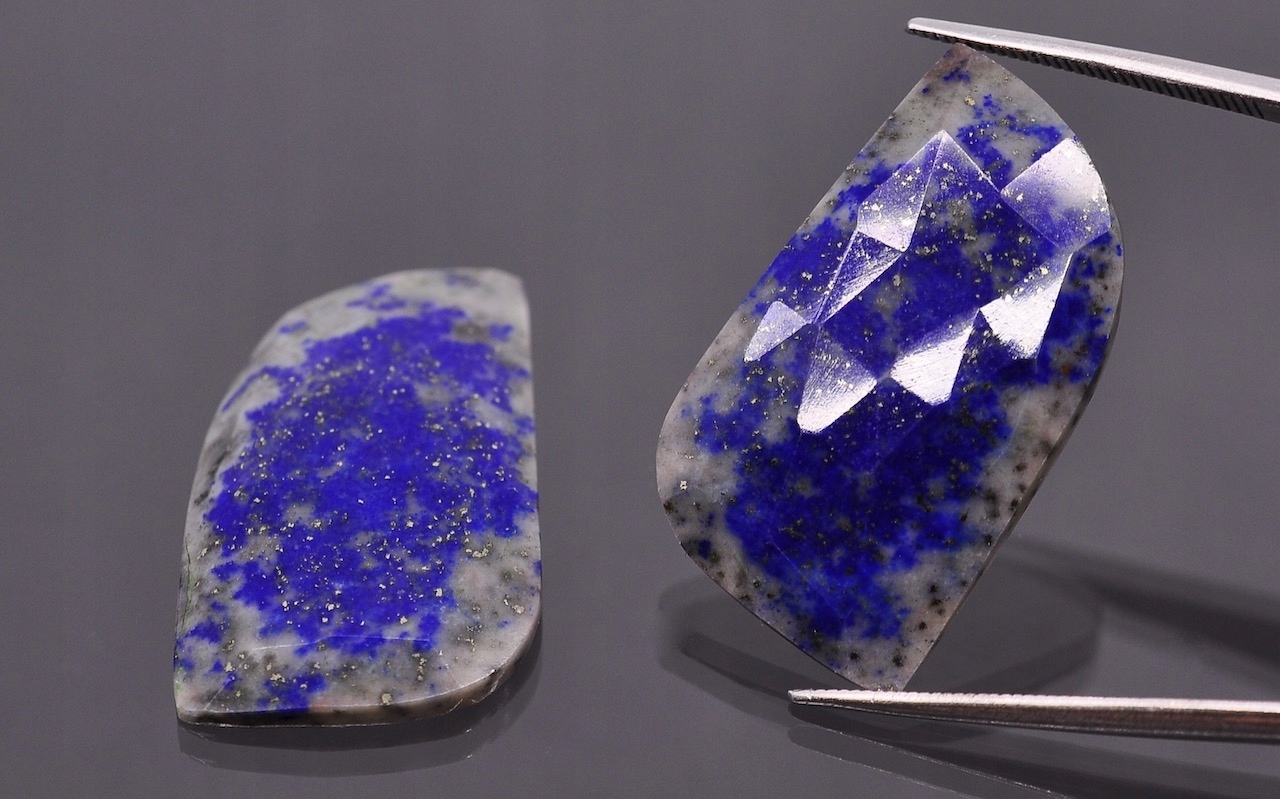 Lapis lazuli rozeta fantazijní Para 26x16 mm