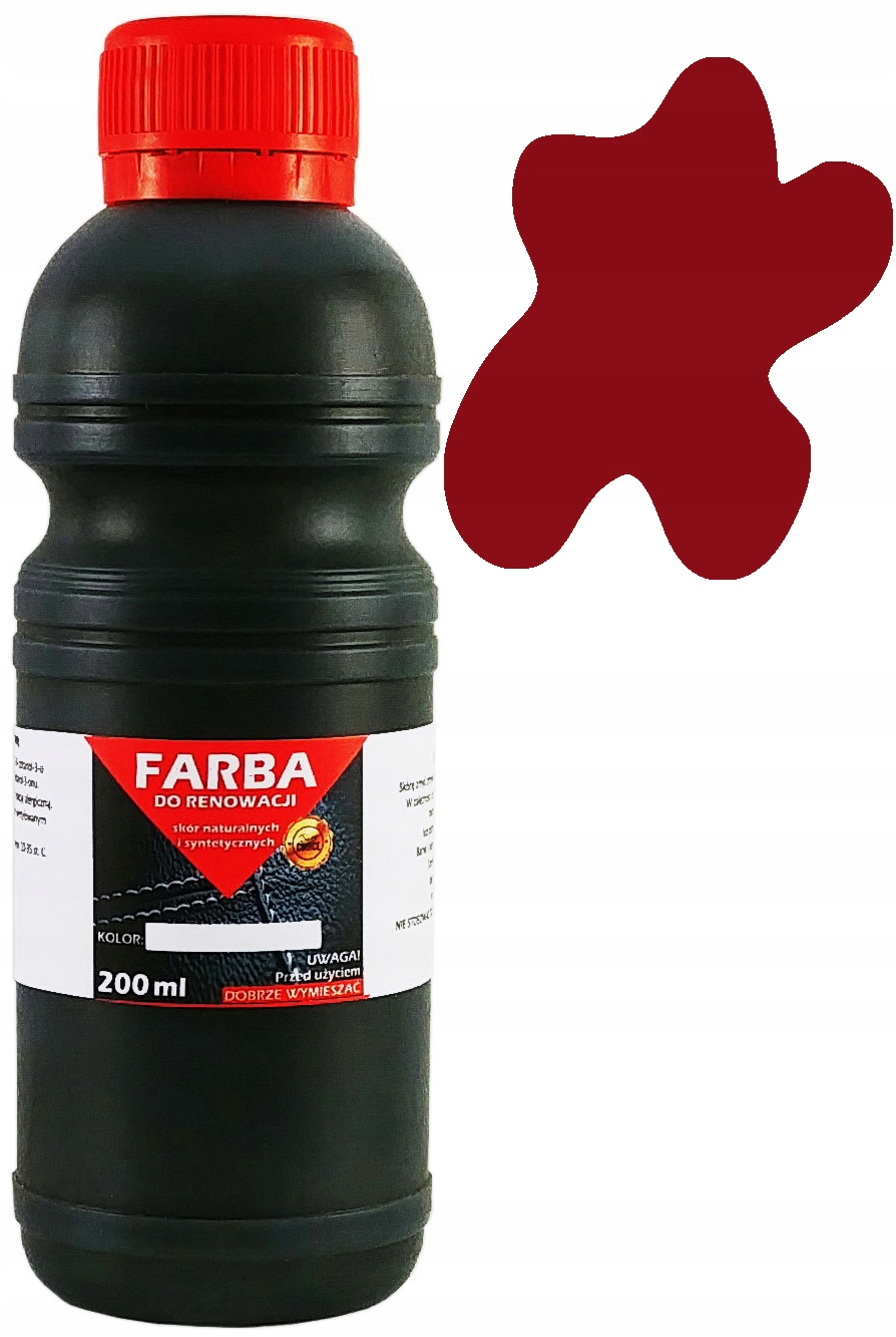 Farba Do Renowacji Skóry Skór Czerwony 200ml