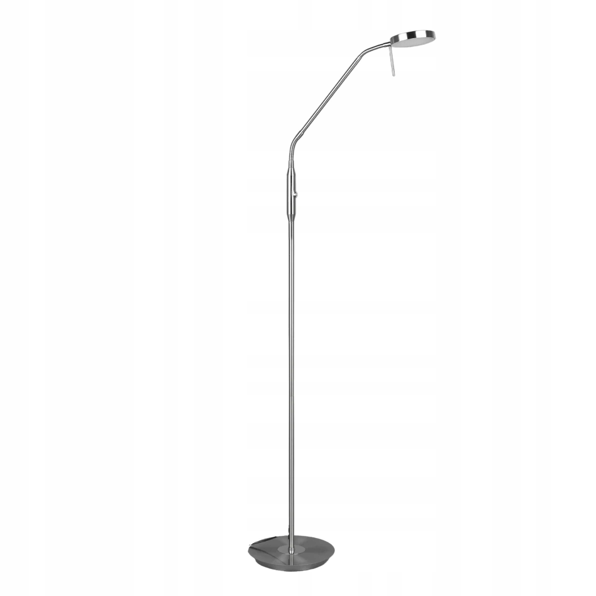 Stojacia Led lampa 12W Trio Monza strieborná, stmievateľná, 1400lm