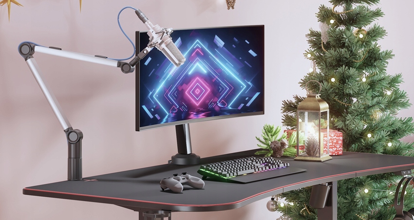 STATYW MIKROFONOWY WYSIĘGNIK RAMIĘ MIKROFONOWE UCHWYT MOZOS SB38 BIURKOWY Kod producenta SB38-BK