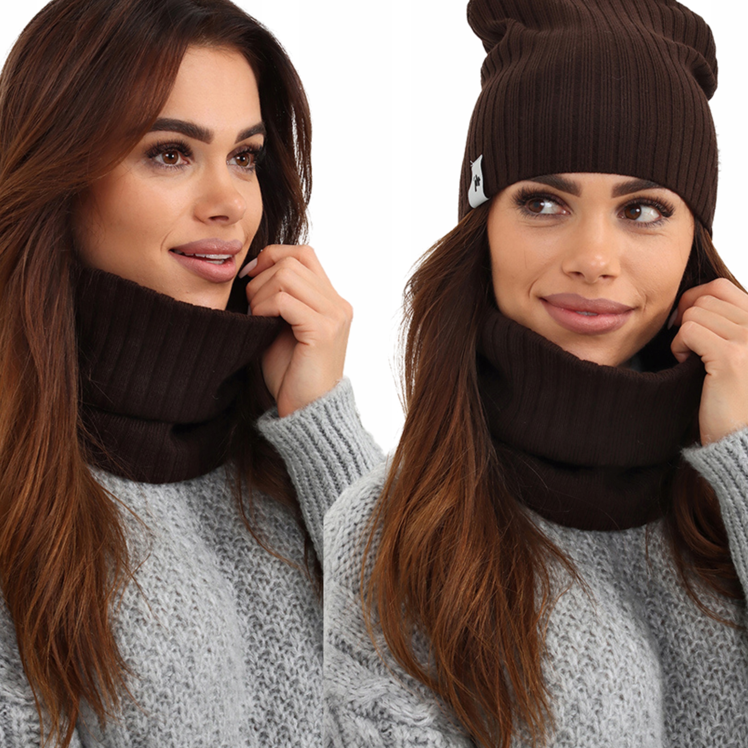

Czapka Smerfetka Beanie Lekka Czekoladowy 2427