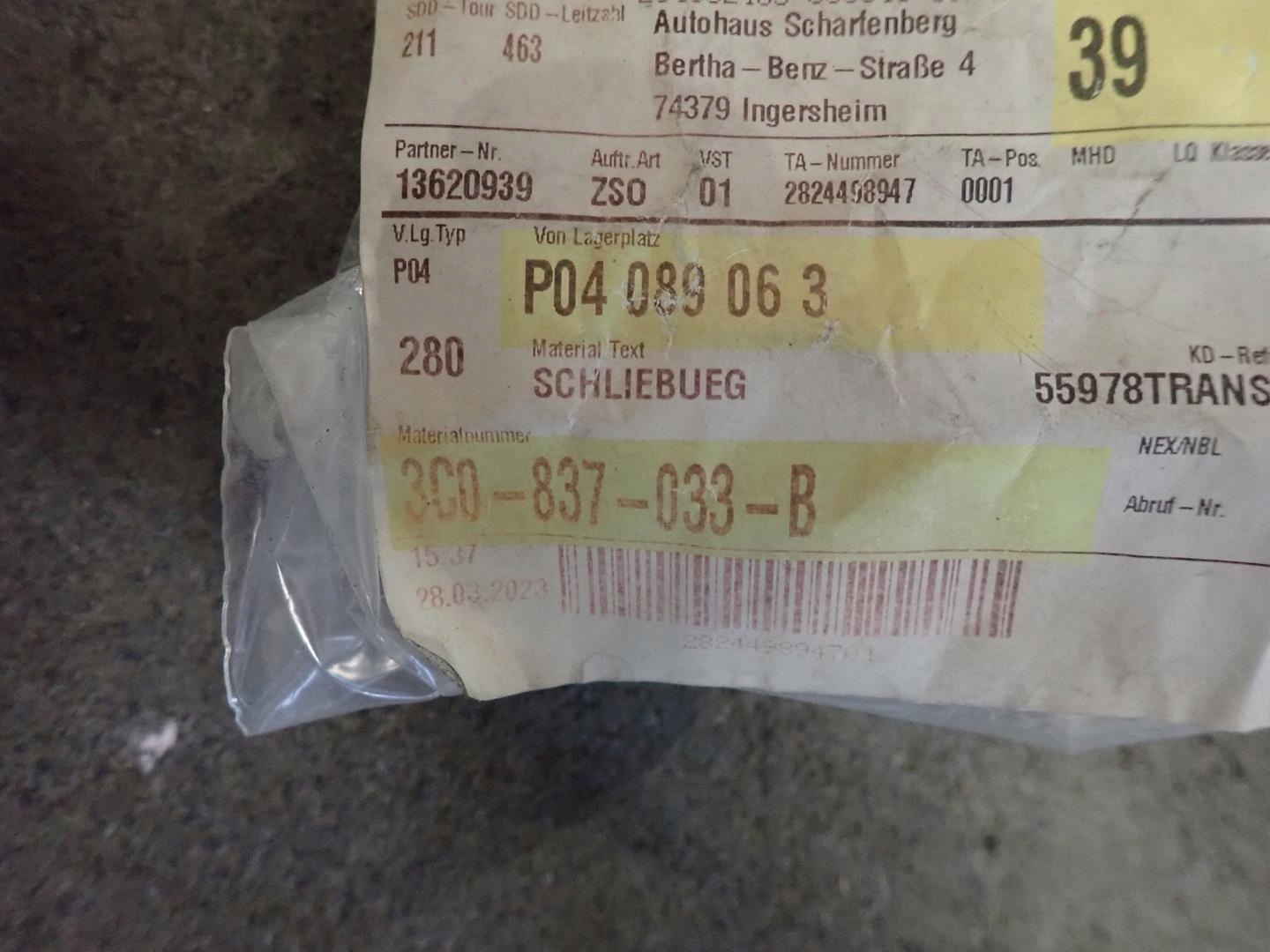 RYGIEL TUEROEFFNER TÜR VW PASSAT B6 2005- 3C0837033B