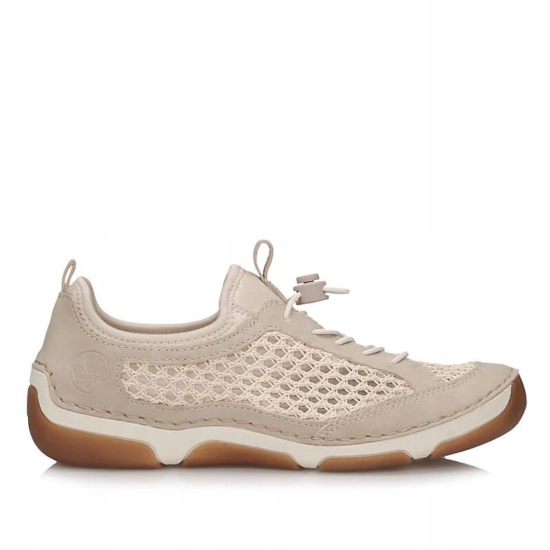 Dámské polobotky Rieker 55960-60 béžové, nazouvací, děrované