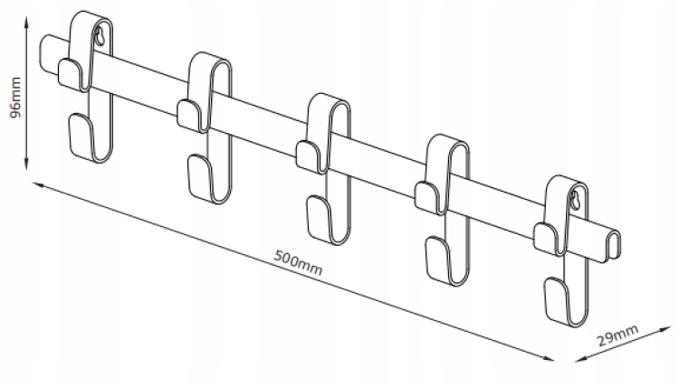 Wieszak ścienny GALS na ubrania METAL biały Marka jysk