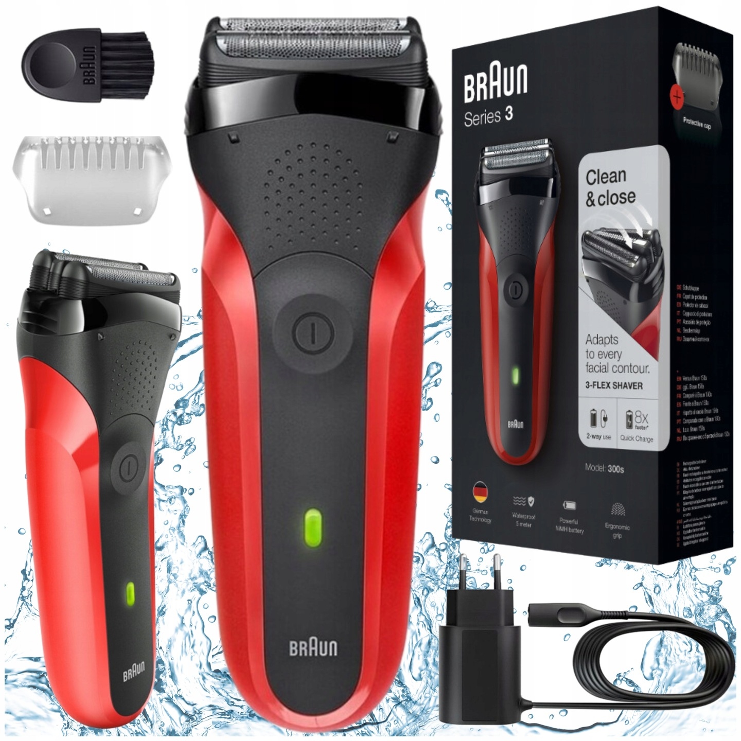 Elektryczna Golarka Braun Maszynka Do Golenia Brody Twarzy Męska Zarostu-Zdjęcie-0