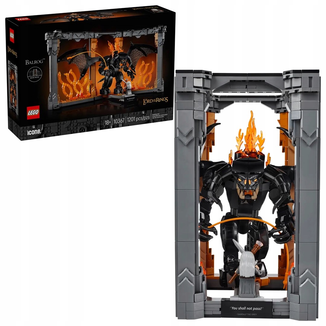 Lego Icons 10367 Pán prstenů: Book nook s Balrogem