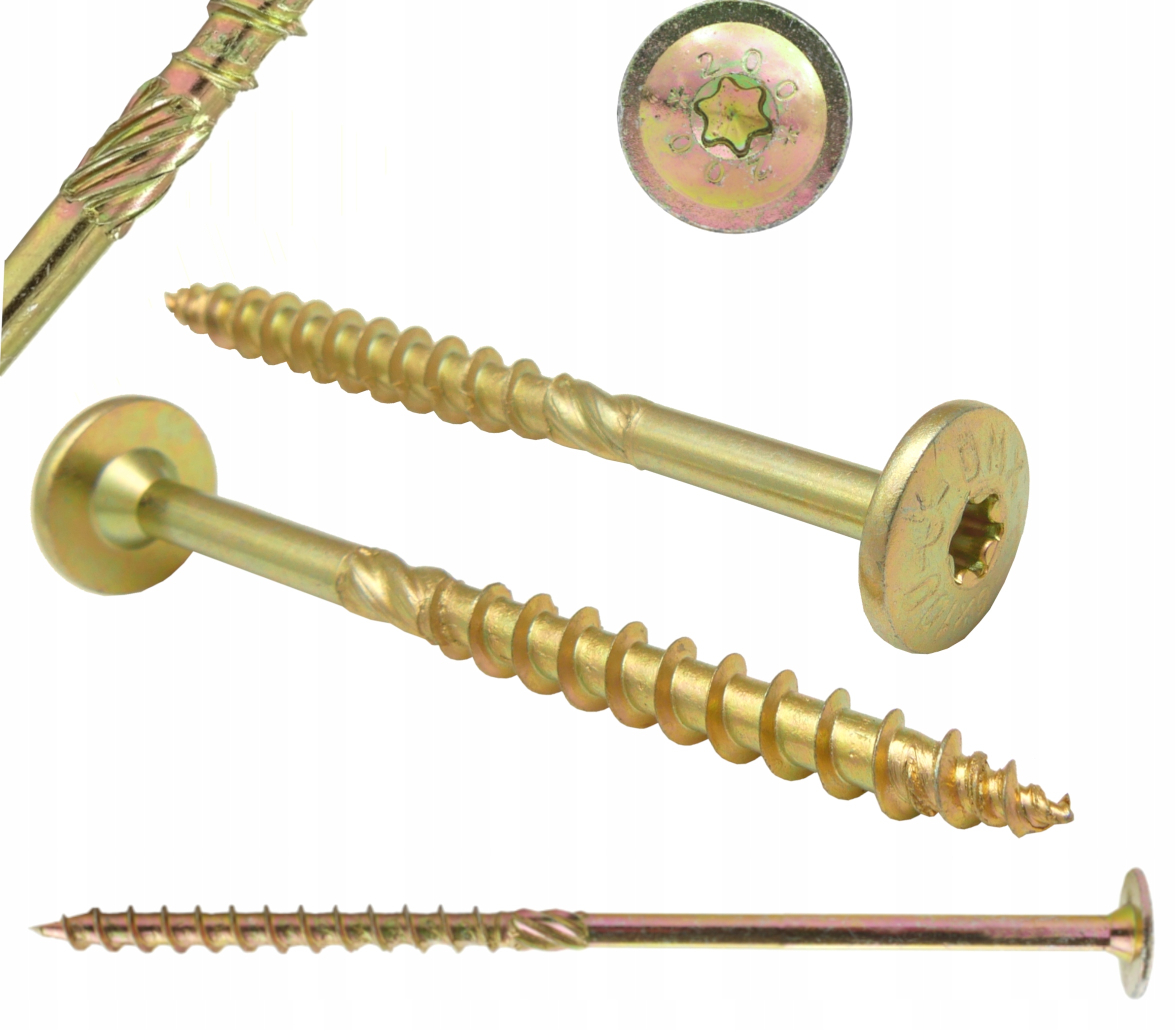 Tesařské vruty do dřeva talířové Torx 8x360 50 kusů