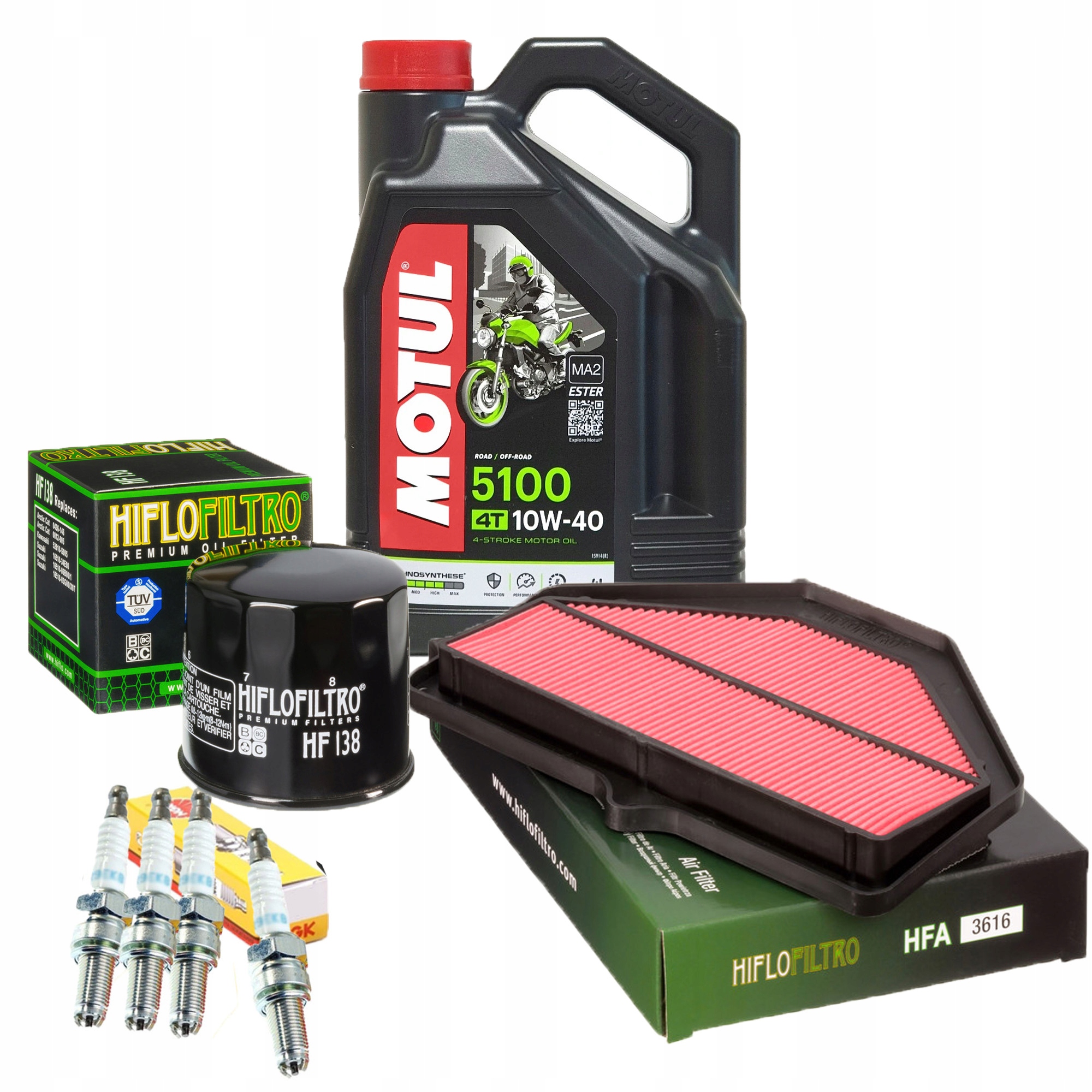 

Filtr Suzuki Gsxr 600 K4 K5 Olej Motul 5100 Świece