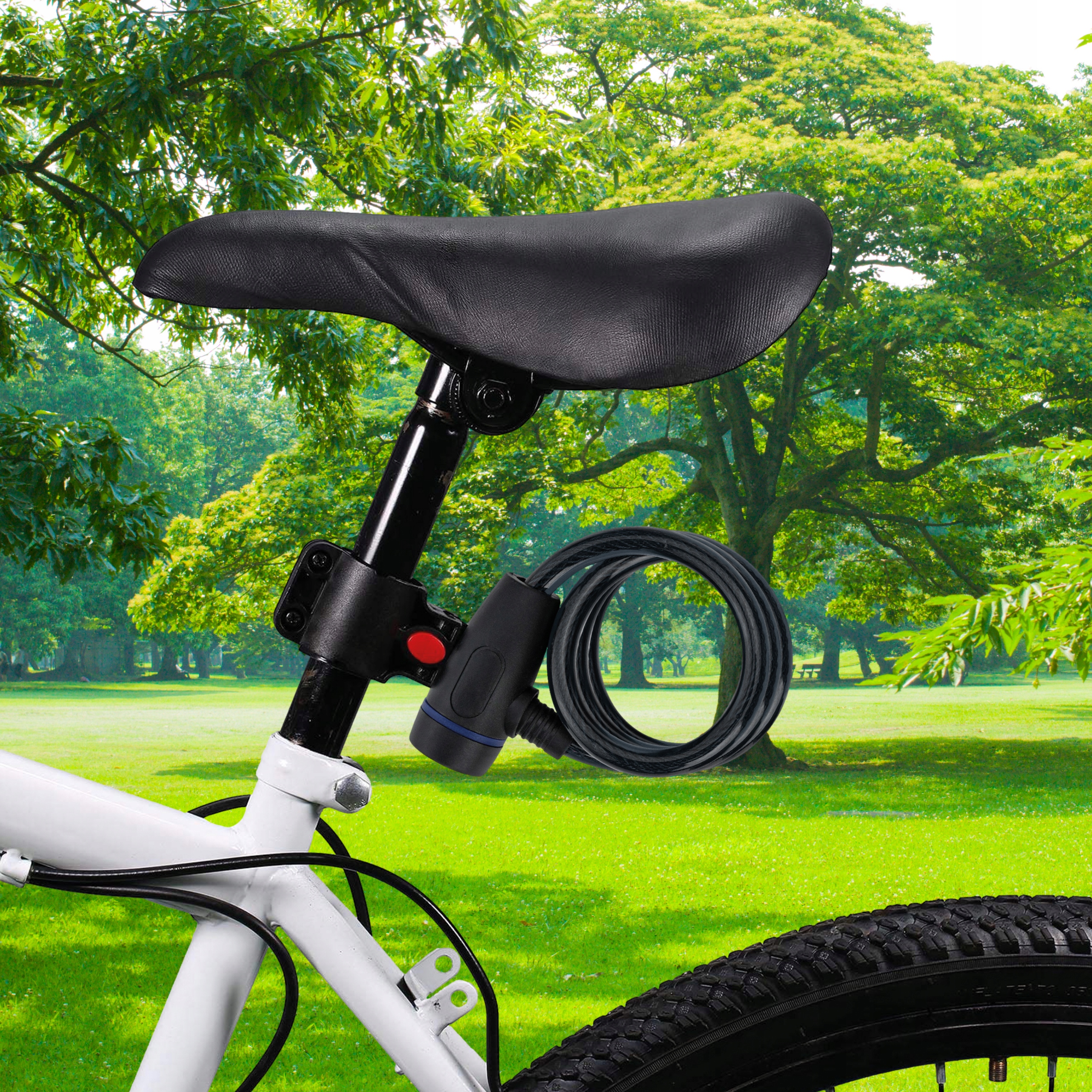 ZAPIĘCIE ROWEROWE LINKA KŁÓDKA ZABEZPIECZENIE DO ROWERU BLOKADA KOŁA Grubość 8 mm