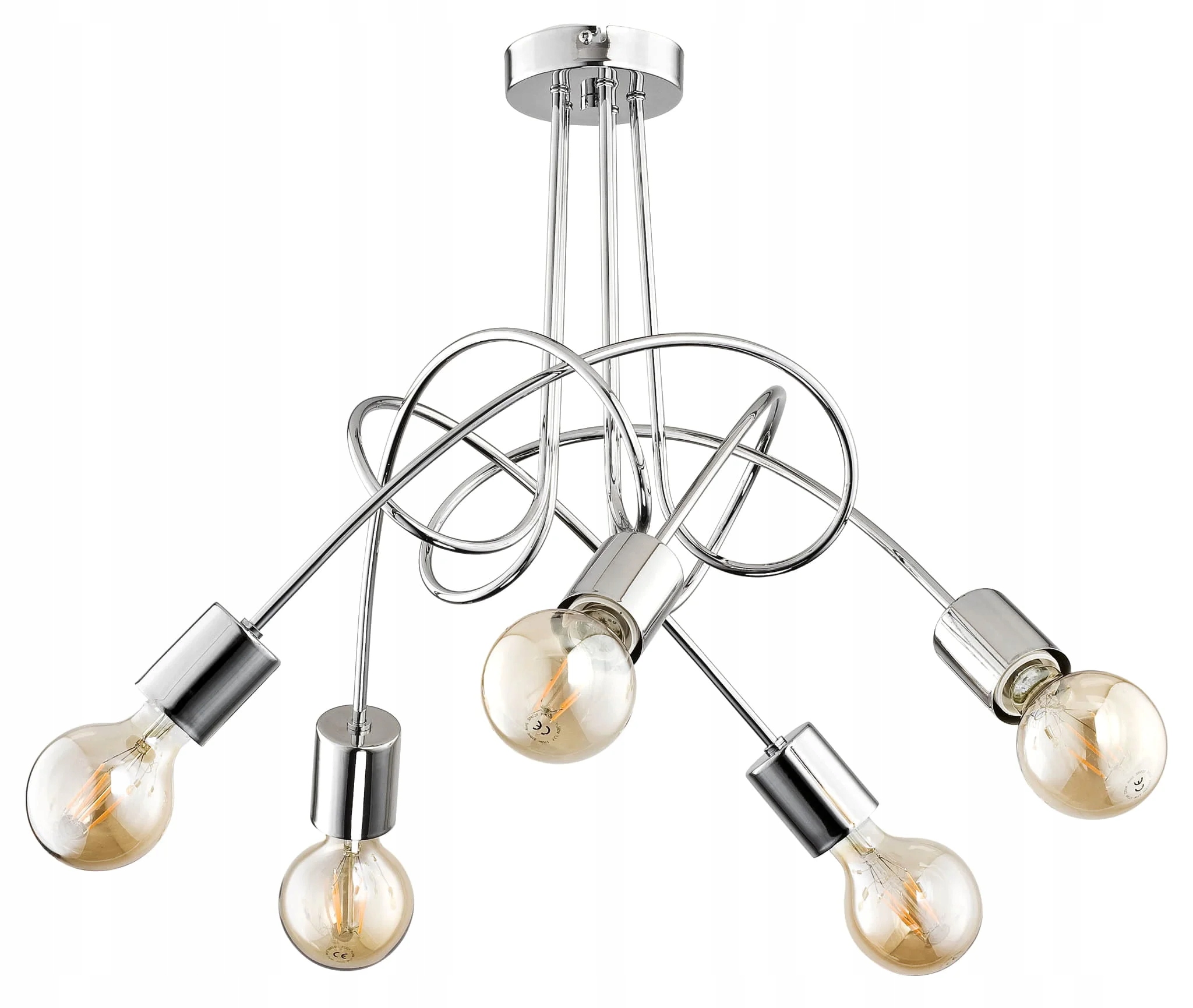 Moderný luster Alfa Tango Chrome 5x60W 24465