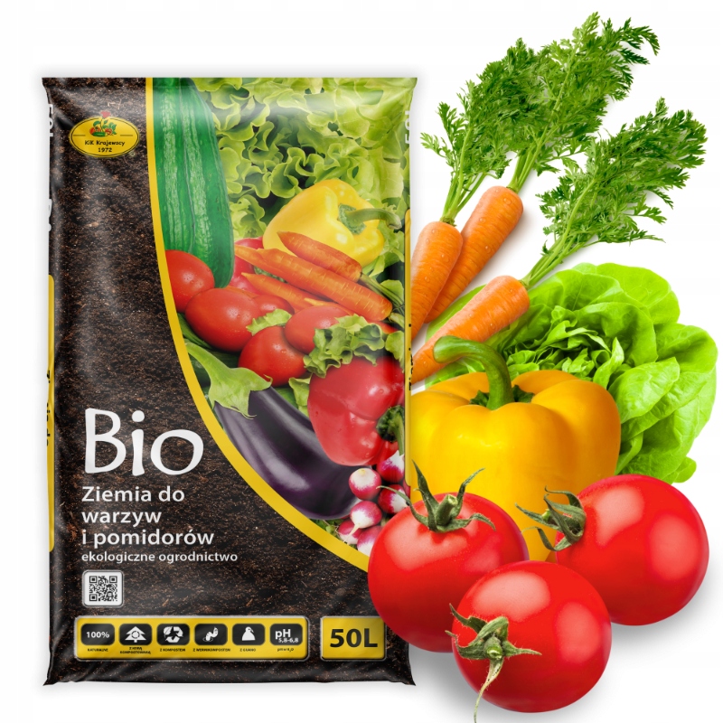 ZIEMIA DO WARZYW I POMIDORÓW BIO uprawy PAPRYKI OGÓRKÓW MARCHWI SAŁATY 20L
