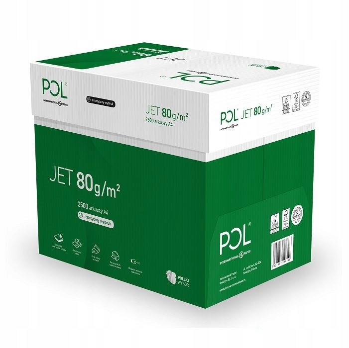 

Papier ksero Poljet A4 80 g/m2 5 ryz