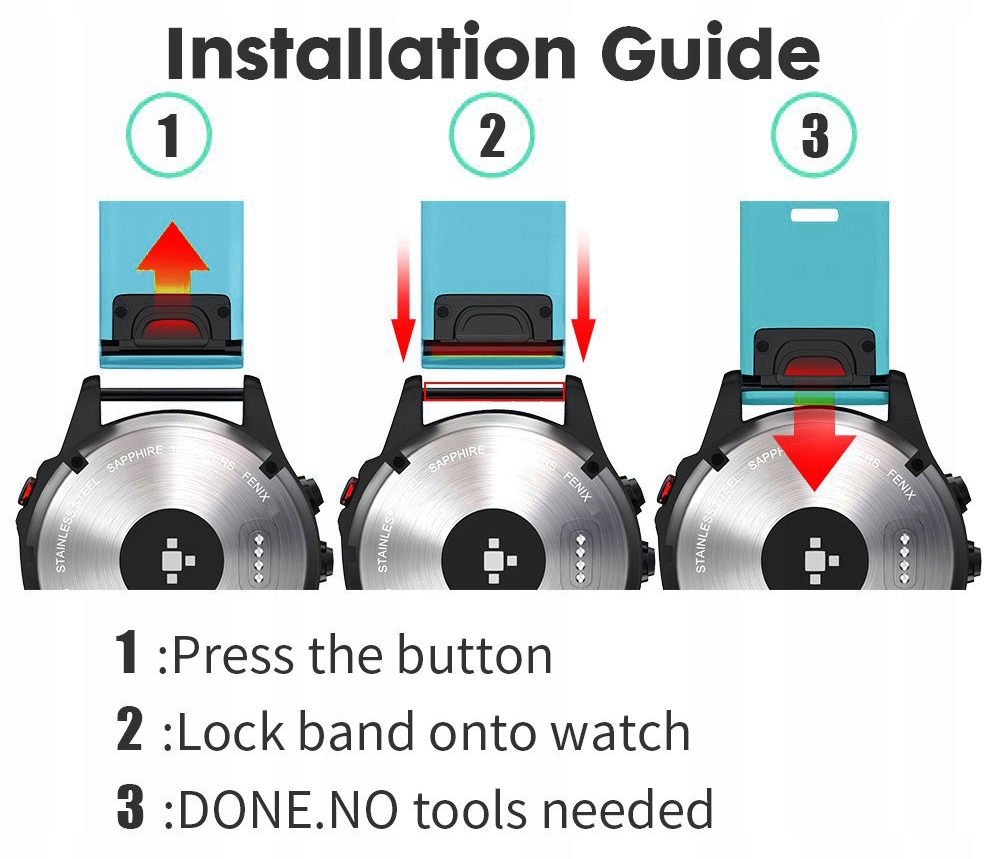 BŁĘKITNY Pasek Garmin Forerunner 935 QuickFit 22mm Marka Garmin