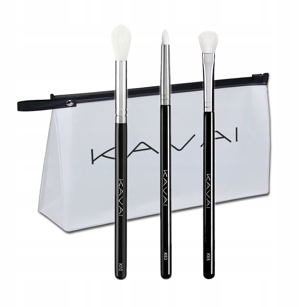 KAVAI ZESTAW 3 PĘDZLI DO MAKIJAŻU OCZU na prezent