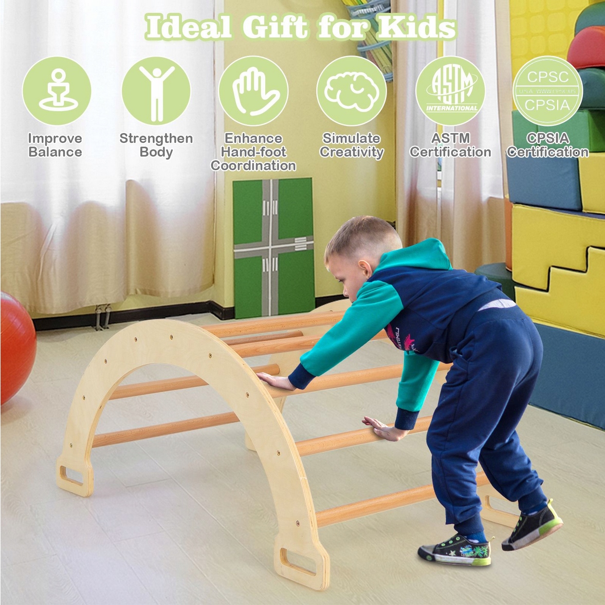 Łuk wspinaczkowy bujak huśtawka dla dzieci 2w1 Płeć chłopcy dziewczynki