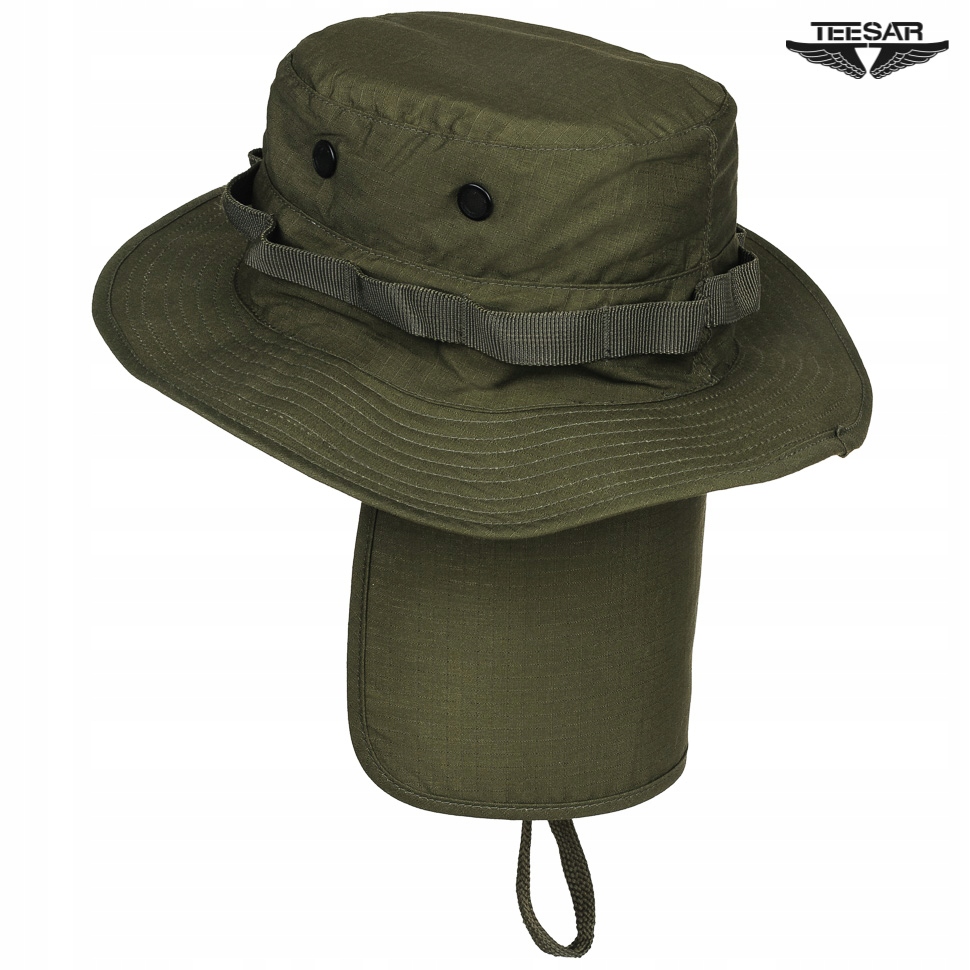 KAPELUSZ Brytyjski Nakarczek RipStop OLIV XL 60cm Kolekcja HAT SUN/HOT WEATHER NECKFLAP