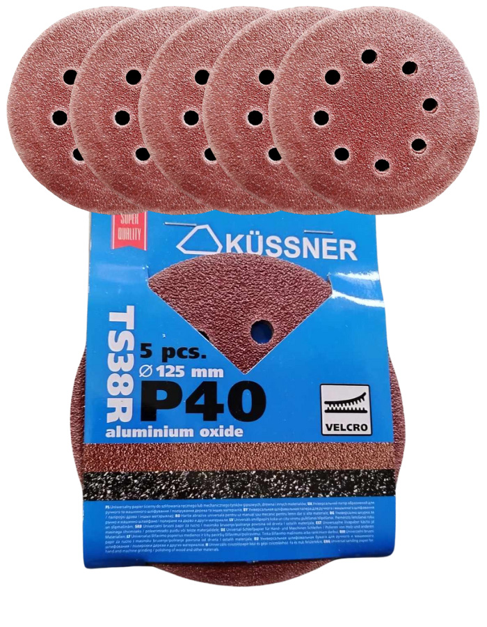 Papier Krążek Ścierny P100 Na Rzep Dysk 125mm 5SZT
