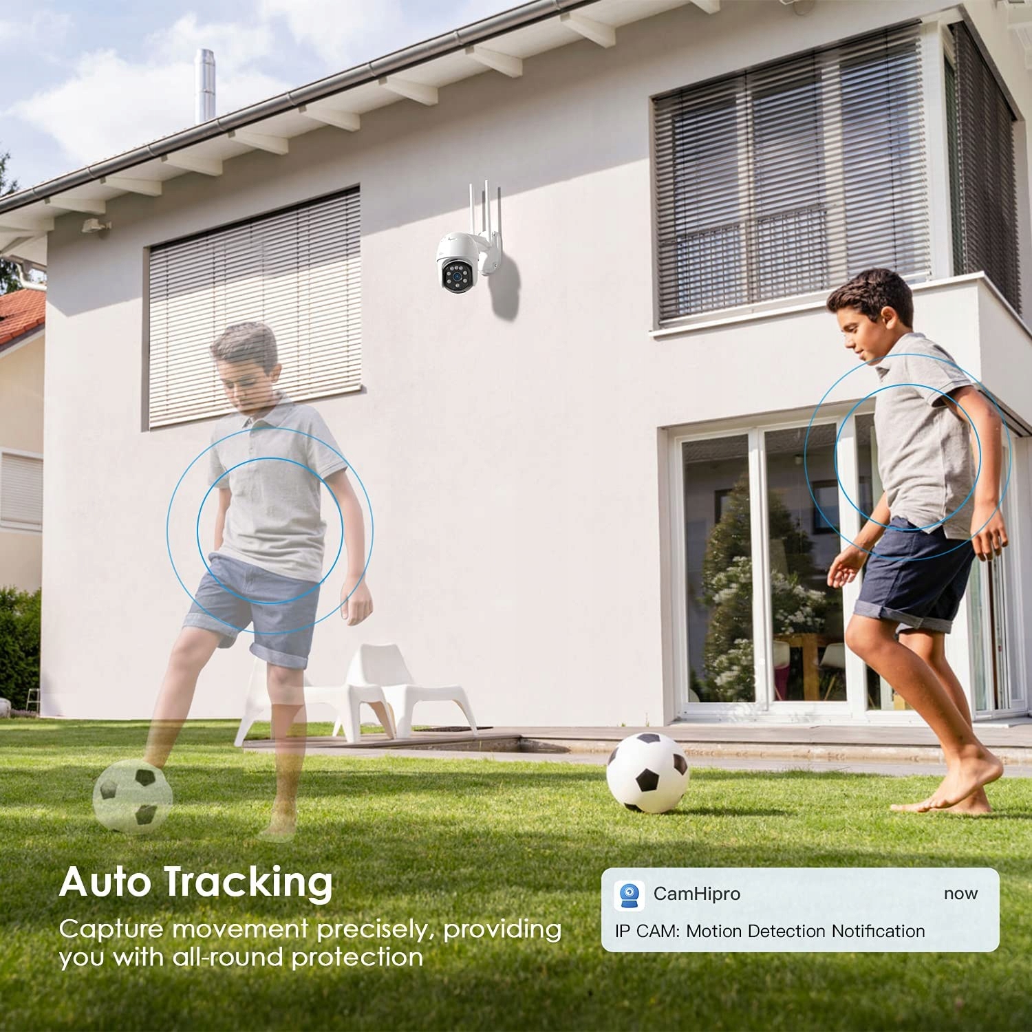 KAMERA ZEWNĘTRZNA MONITORING HD WiFi IP ZOOM ALARM Typ kamery czarno-biała kolorowa na podczerwień