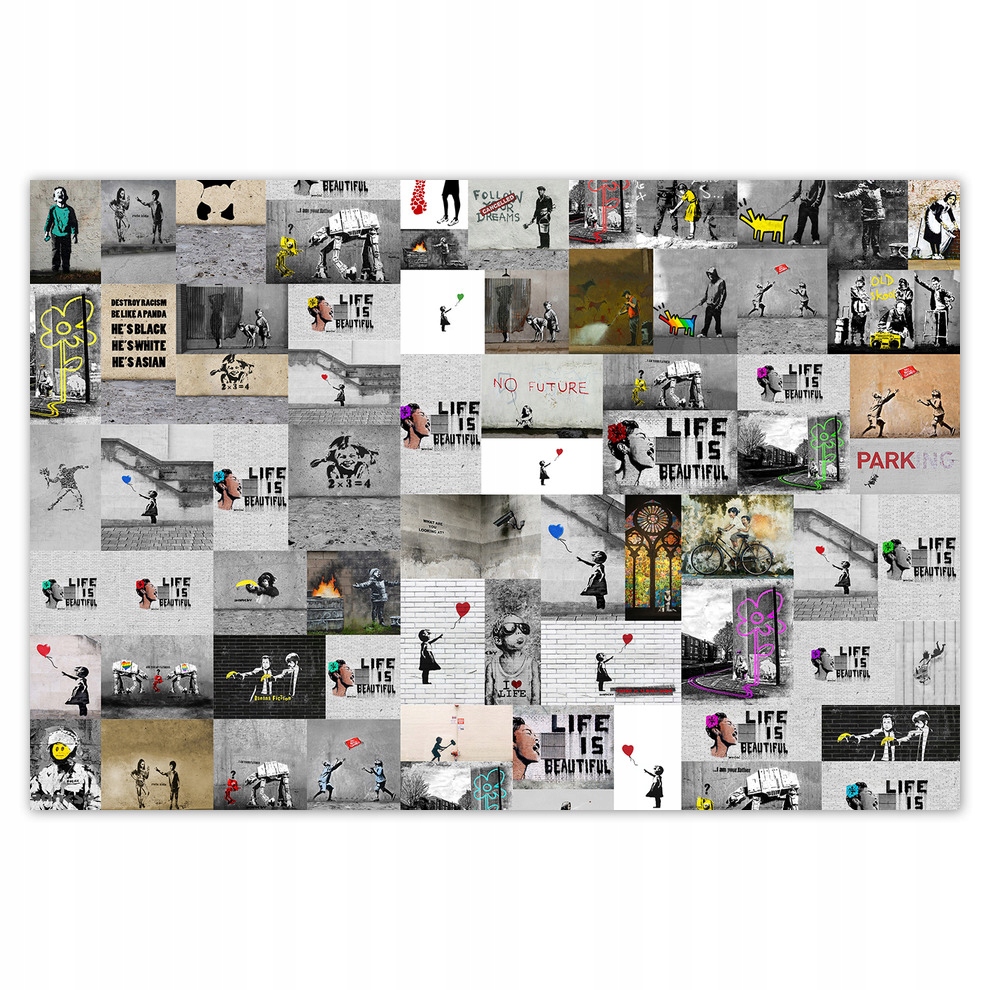 

Plakaty 185x125 Mega Mix Banksy Kolaż