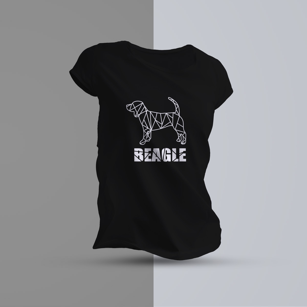 

Koszulka damska beagle mozaika pies