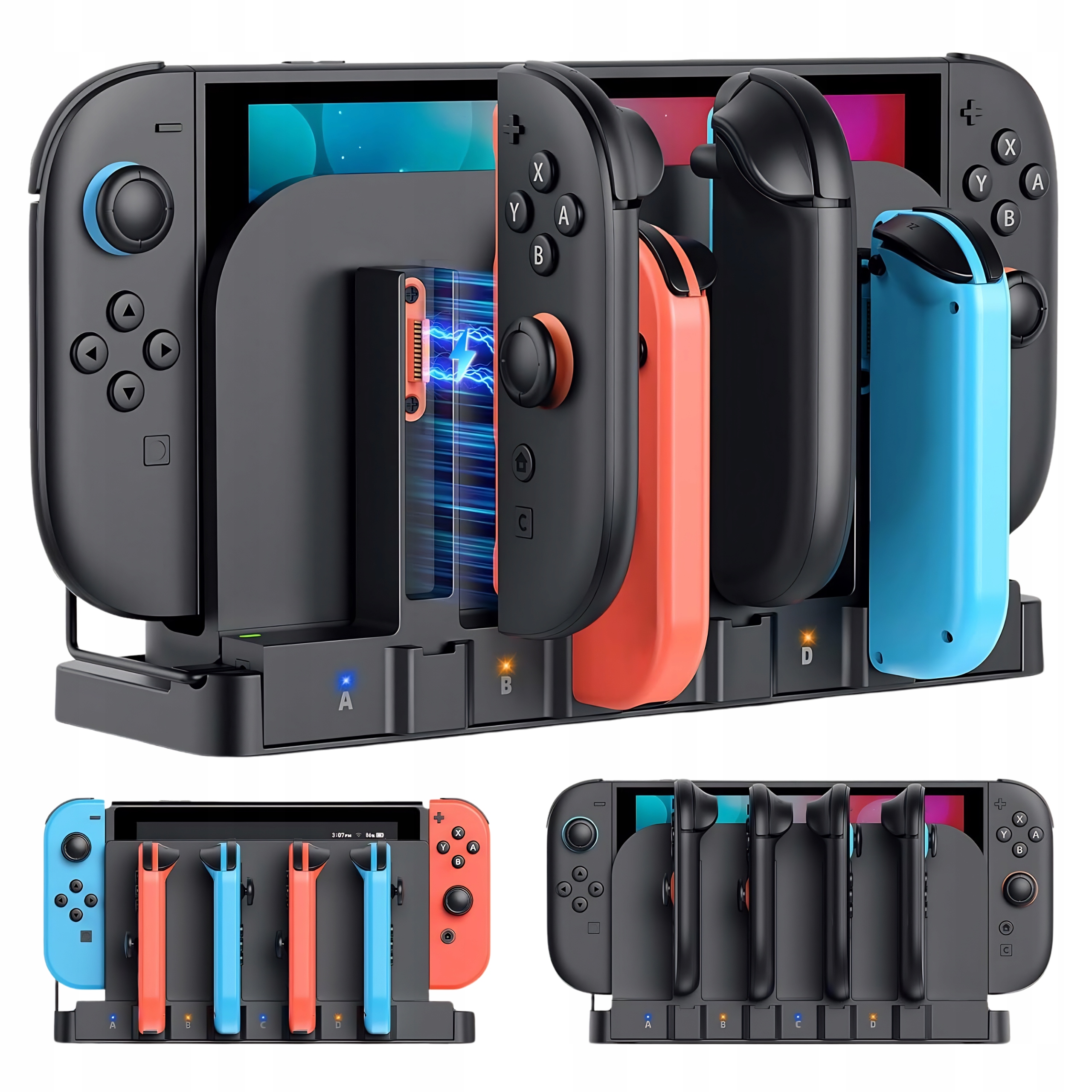 Ładowarka padów Nintendo Switch 2 OLED 9 w 1 Magnetyczna Szybkie ładowanie