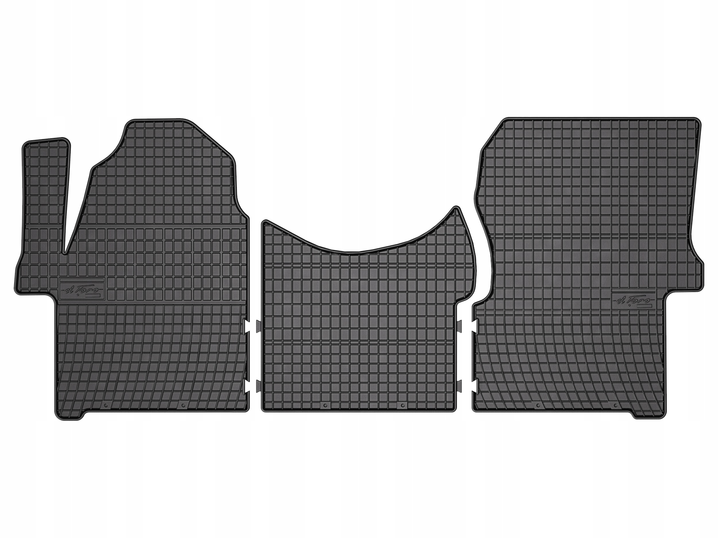Dywaniki gumowe do Vw Crafter I 2006-2019 przód 3 szt. SolidPRO rant 1,5 cm